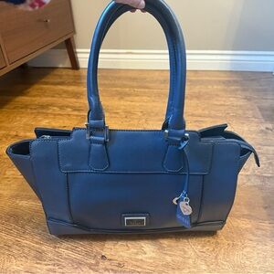Navy Blue Guess Satchel Purse